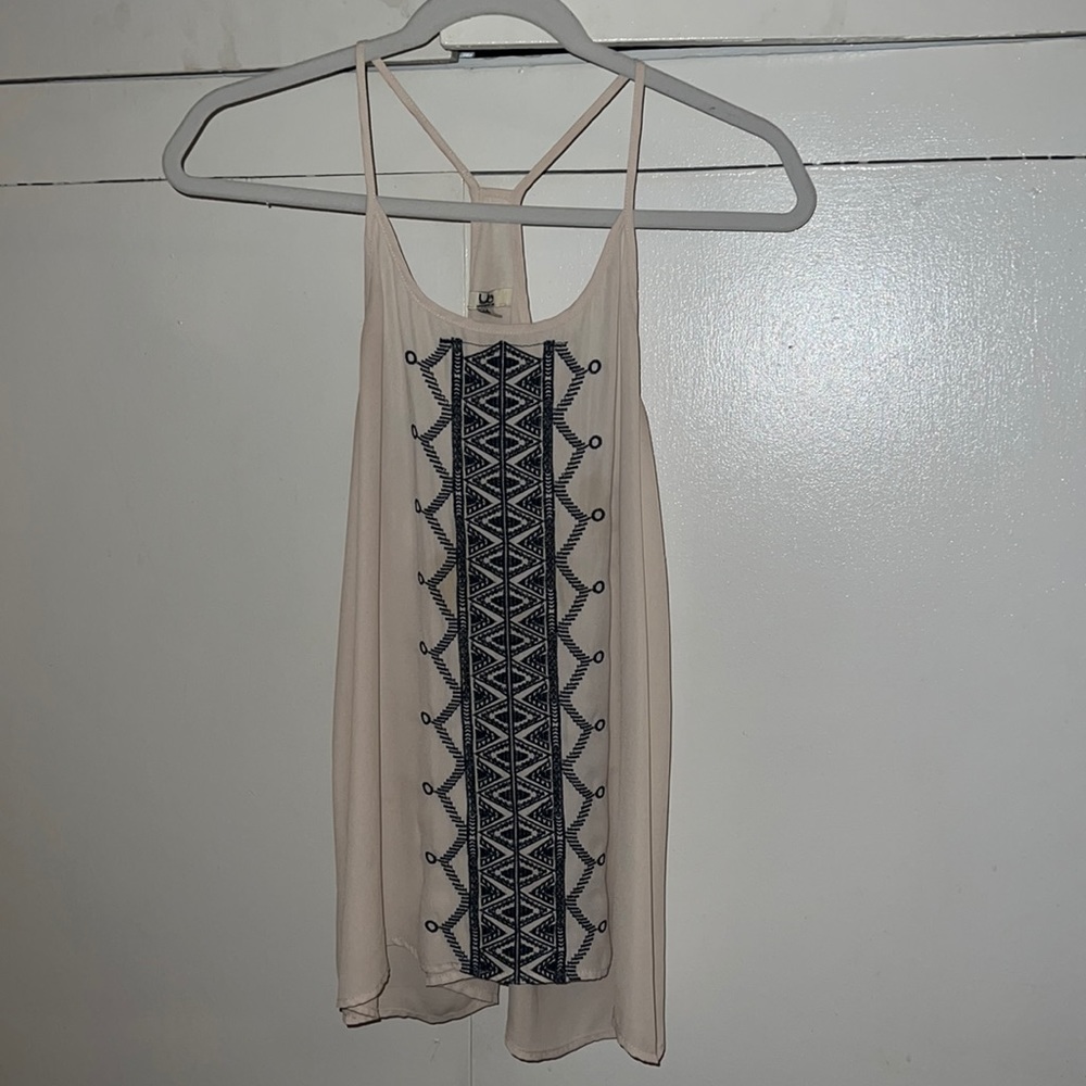 Ya Los Angeles embroidered cross back tank